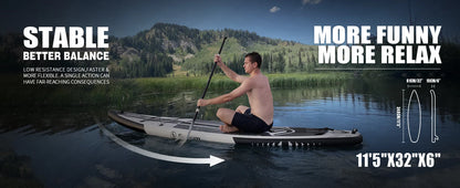 Inflatable Touring Paddle Non-Slip Surf Water Board