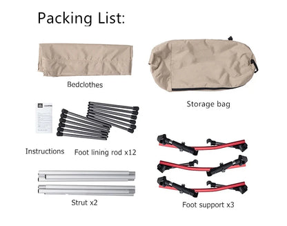 Ultralight Aluminum Alloy Sleeping Cot for Outdoor