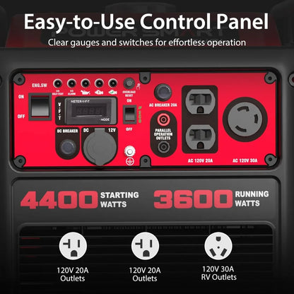 Portable 4400W Gas Powered Portable Inverter Generator