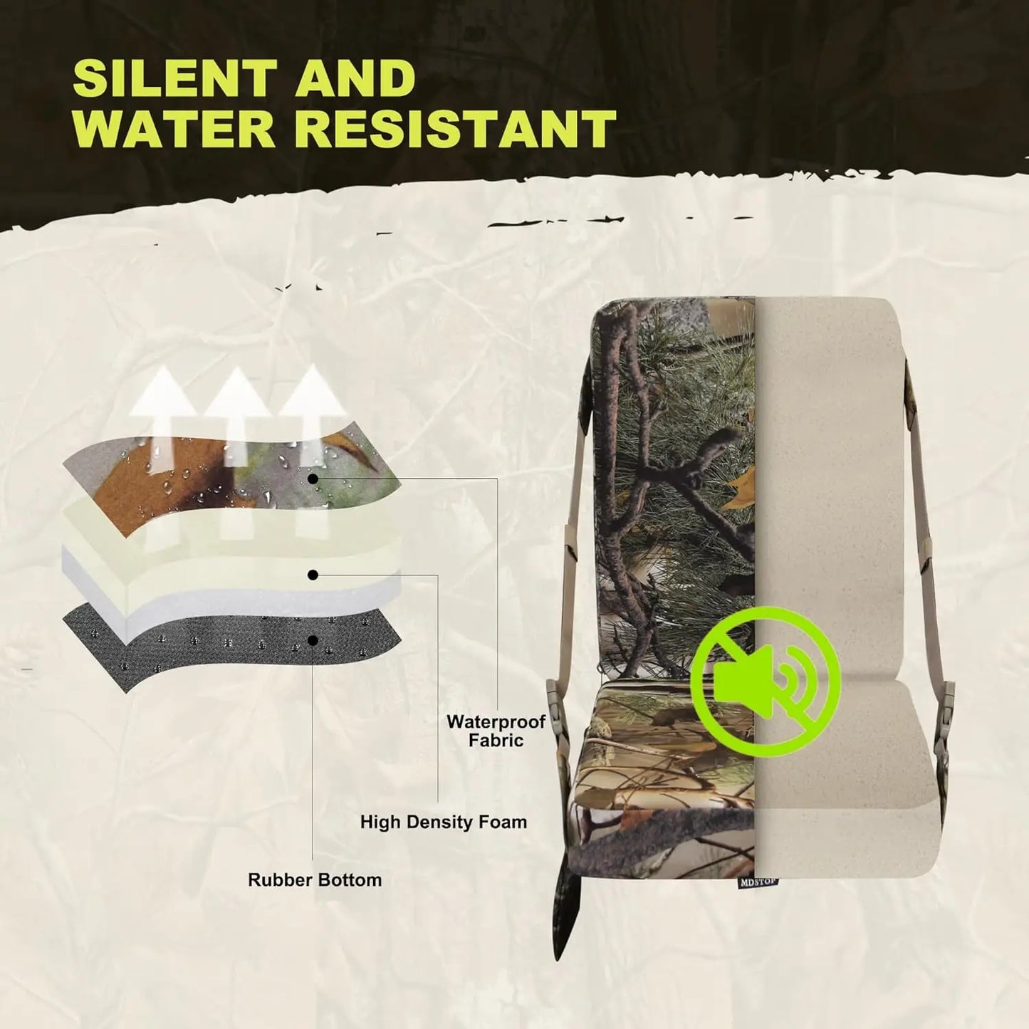 Heated Hunting Seat Cushion with Backrest,