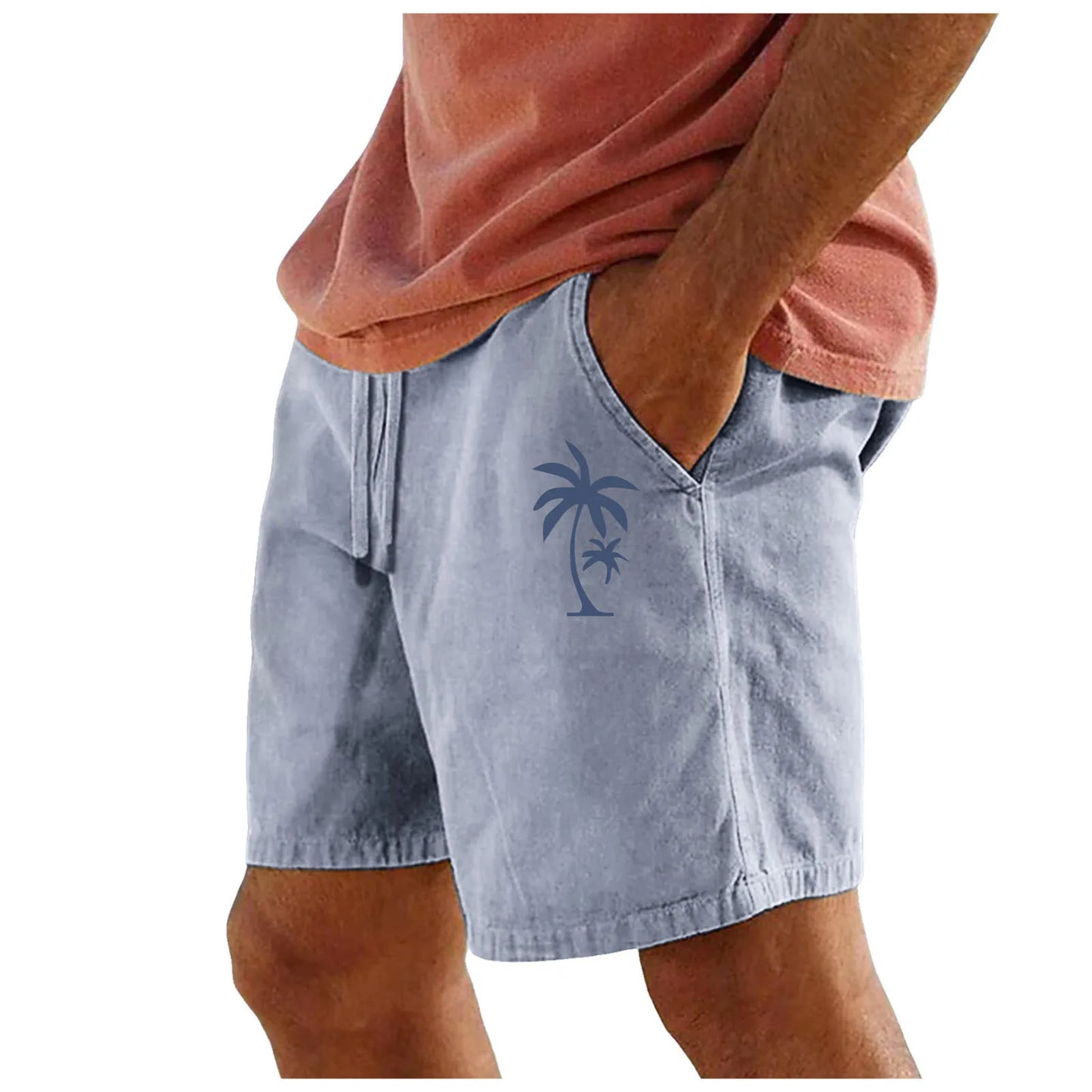 Men / Women Lightweight Cotton Shorts Elastic Waist