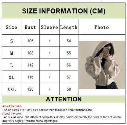 Autumn Winter Hooded Hoodies Women Casual Streetwear