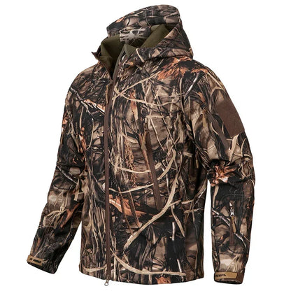 Men's Warm Waterproof Silent Camo Hunting Jacket
