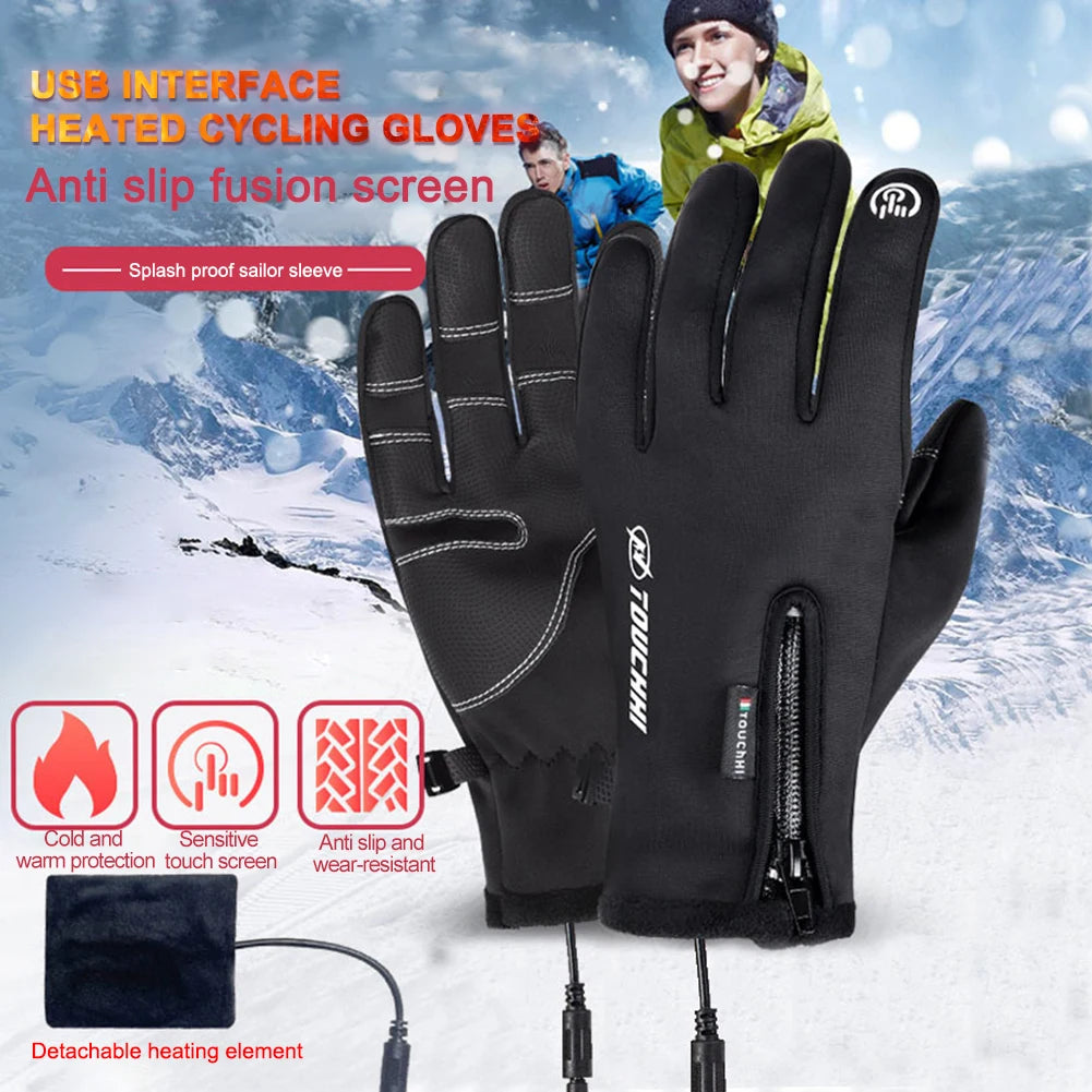 Electric Winter Outdoor Cycling, Running  Nonslip Motorcycle Gloves