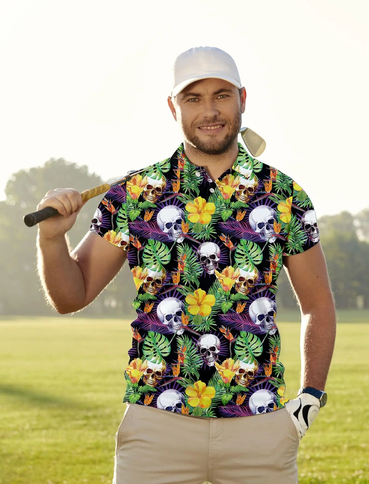 Men's Golf Shirt Hawaii Golf Polo Shirt