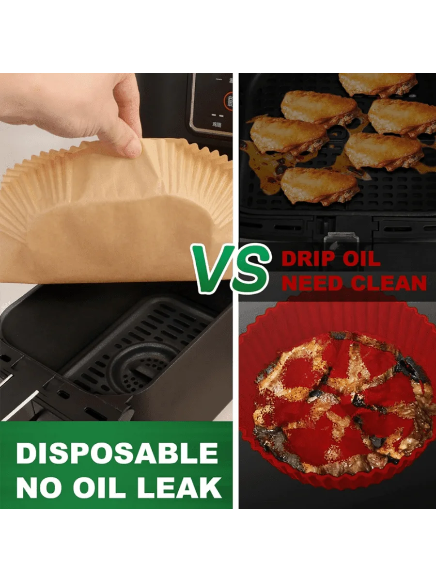 9 inch Air Fryer Paper Liners, Disposable Sheets