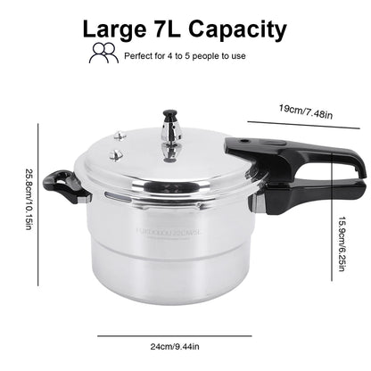 Aluminum Pressure Cooker with Steaming Plate