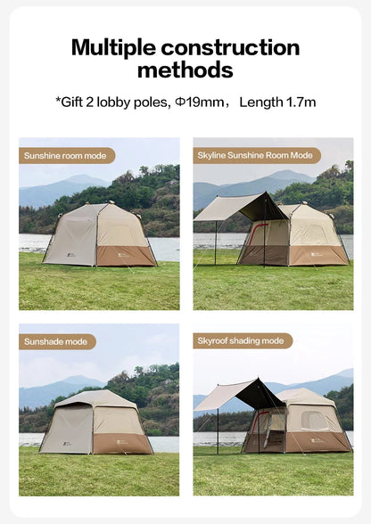 5.9 Outdoor Camping Vinyl Rainproof Sunscreen Tent