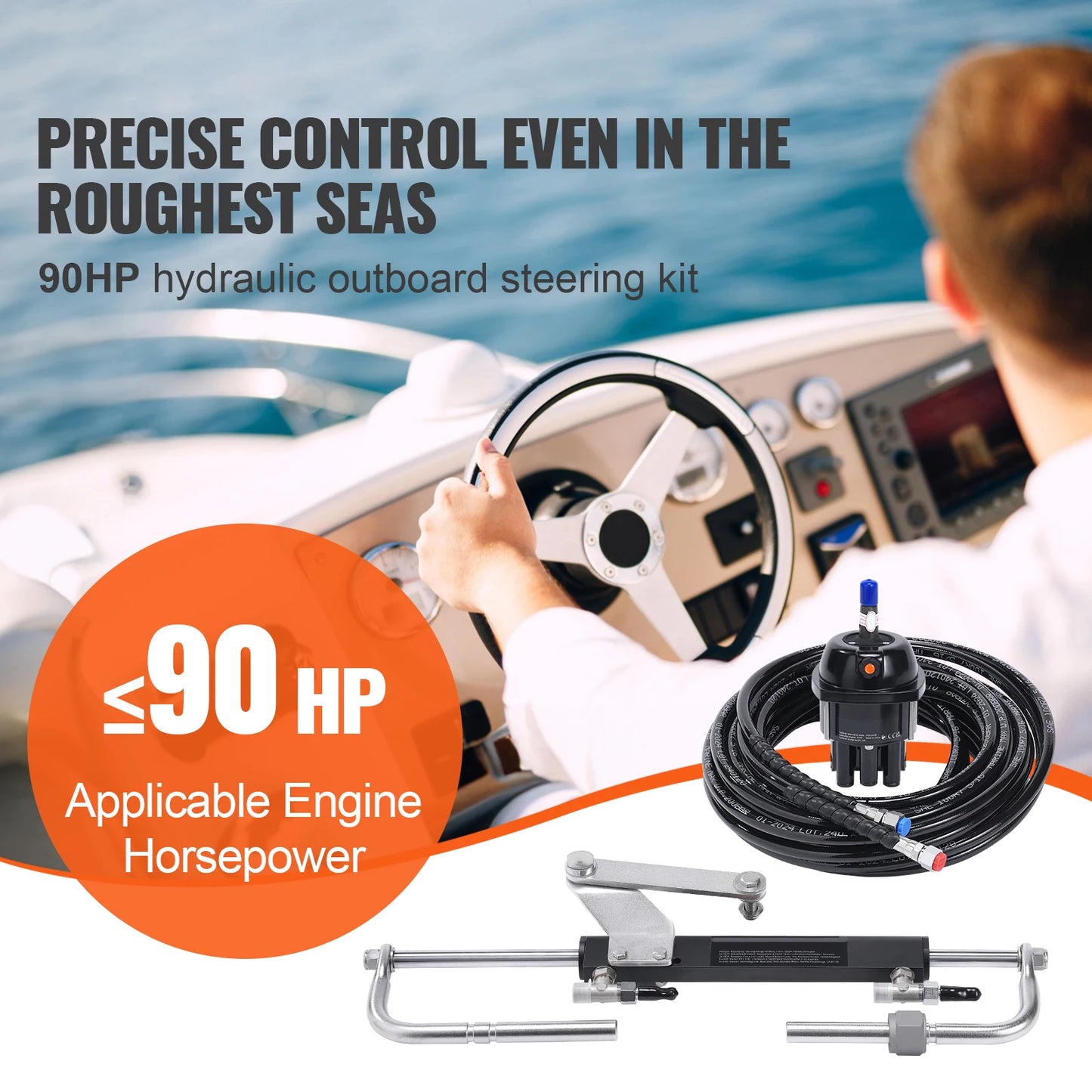 Hydraulic Outboard Steering Kit 90HP/150HP/300HP