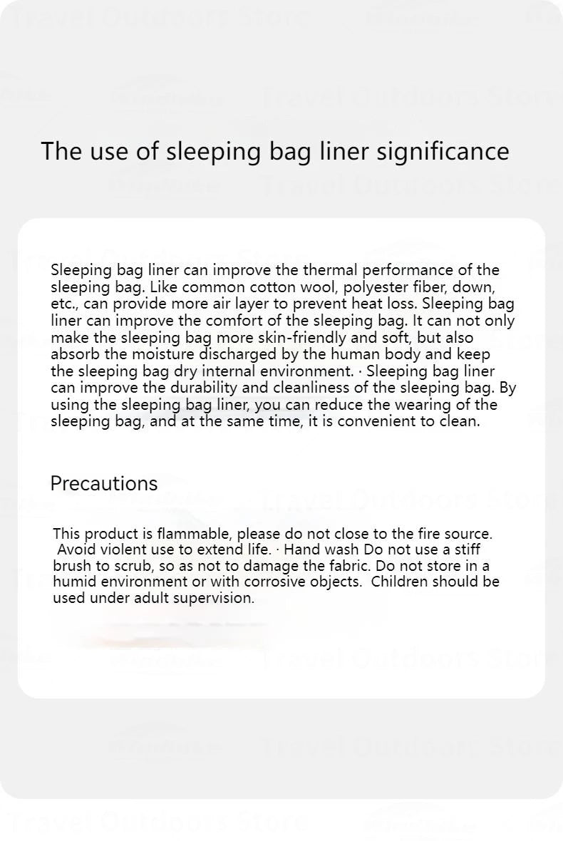 3-Seasons Ultralight Sleeping Bag Liner