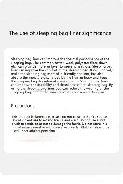 3-Seasons Ultralight Sleeping Bag Liner