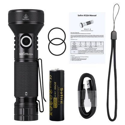 Rechargeable 2100lm LED Long Range Flashlight