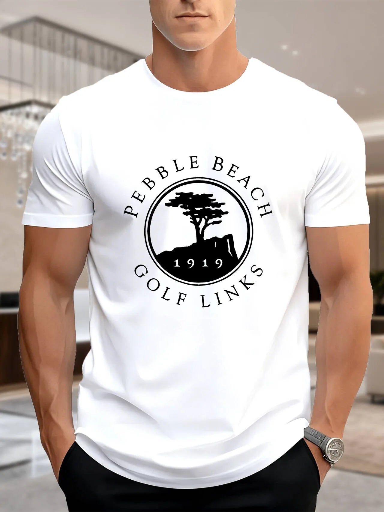 Pebble Beach Golf Heavyweight Men's T-Shirt