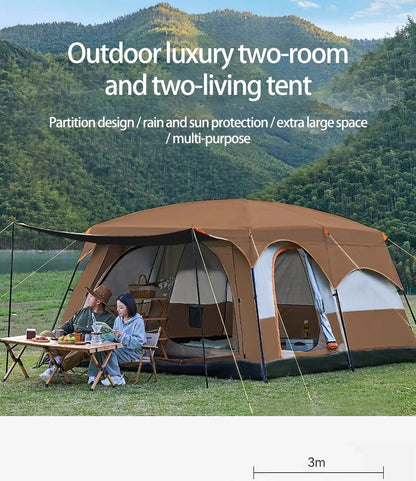 Wind and waterproof  2 Room Family Camping Tent