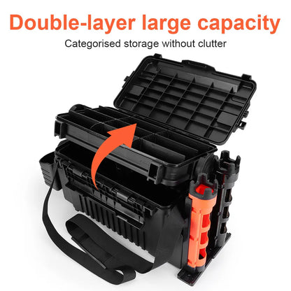 2-  tier Multi-function Portable Fishing Tackle Box