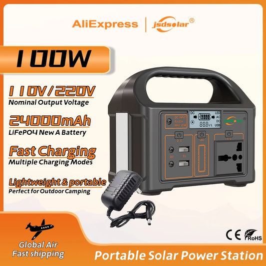 Small 100W Portable Solar Power Station Generator