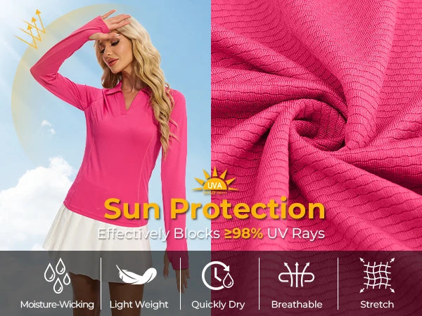 Women's Long Sleeve Quickly Dry Golf Shirts