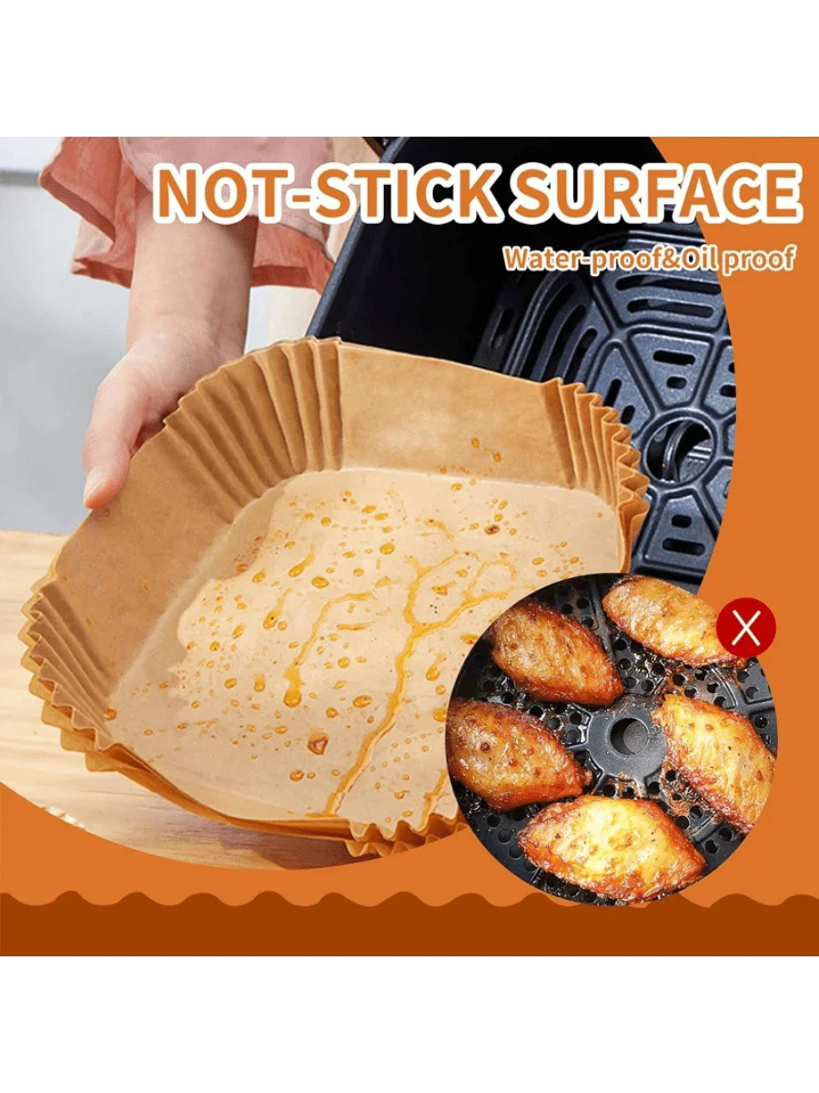 9 inch Air Fryer Paper Liners, Disposable Sheets