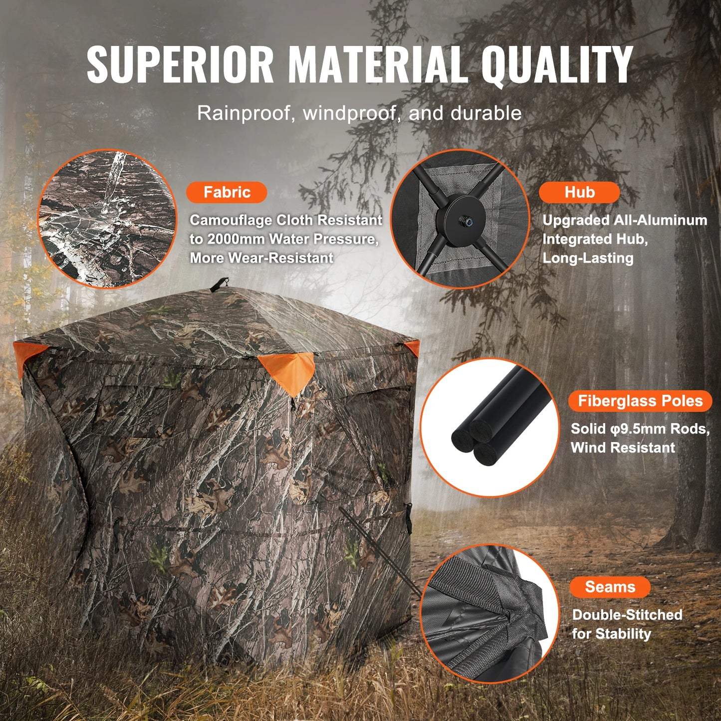 Hunting Blind 270° See Through Ground Blind
