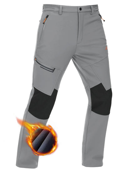 Waterproof Men's Winter Thicken Fleece  Hiking Pants