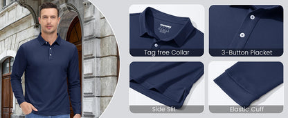 Mens Golf Polos Quick Dry Breathable T-shirt