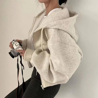Autumn Winter Hooded Hoodies Women Casual Streetwear
