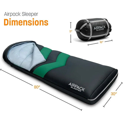 Inflatable Sleng Pad and Zip-Up Blanket