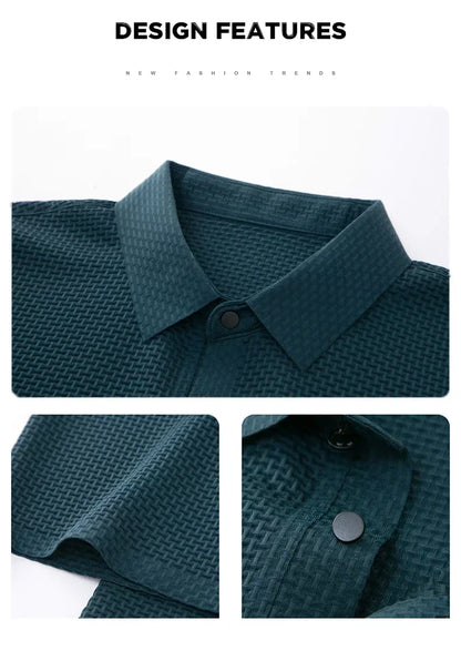 Men's Ultra Stretch Loose Fit Polo Shirts Breathable