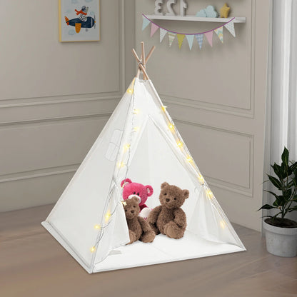 Kids Teepee Tent with Light & Padded Mat