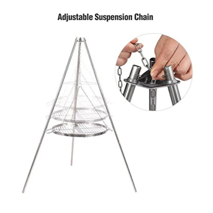 Durable stainless steel Campfire Tripod Grill for Cooking