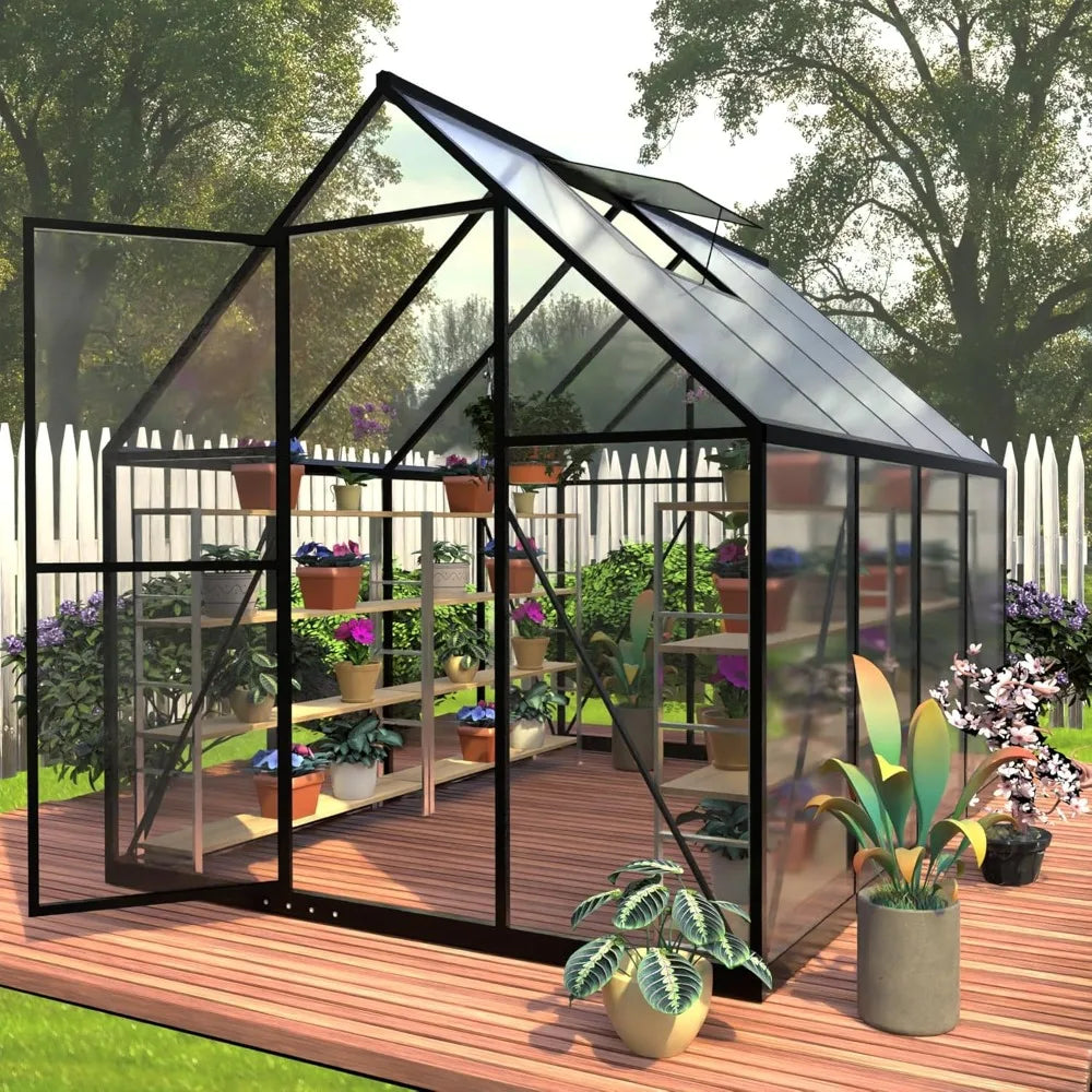 6 x 8 FT Polycarbonate Greenhouse For Growing Plants