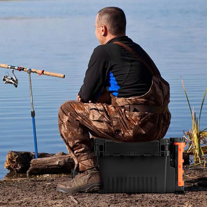 2-  tier Multi-function Portable Fishing Tackle Box