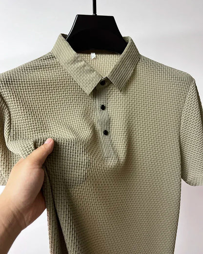 Men's Ultra Stretch Loose Fit Polo Shirts Breathable