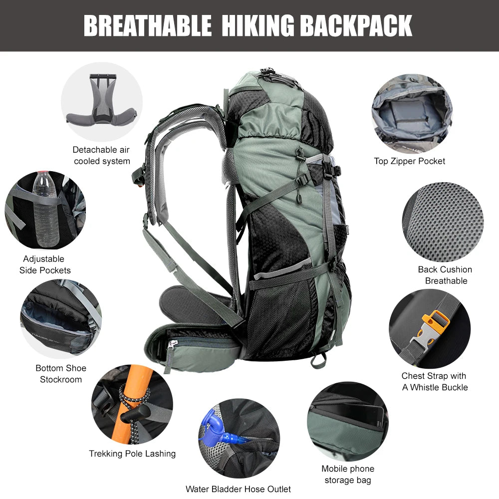 Explorer Internal Frame Backpack with Rain Cover