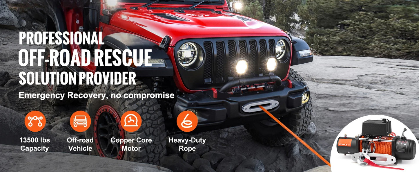 13500lbs Electric Car Truck Winch /80ft cable