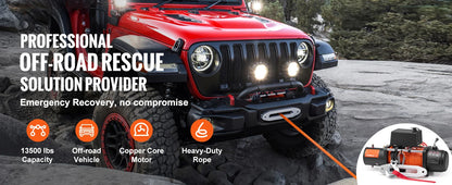 13500lbs Electric Car Truck Winch /80ft cable
