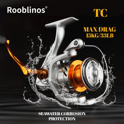 Metal Spool Spinning Fishing Reel Freshwater Saltwater