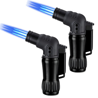 Windproof 2pcs/Set Triple Jet Flame Torch Lighter