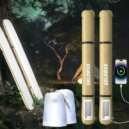 Waterproof Portable Solar Camping Lantern 2000mAh