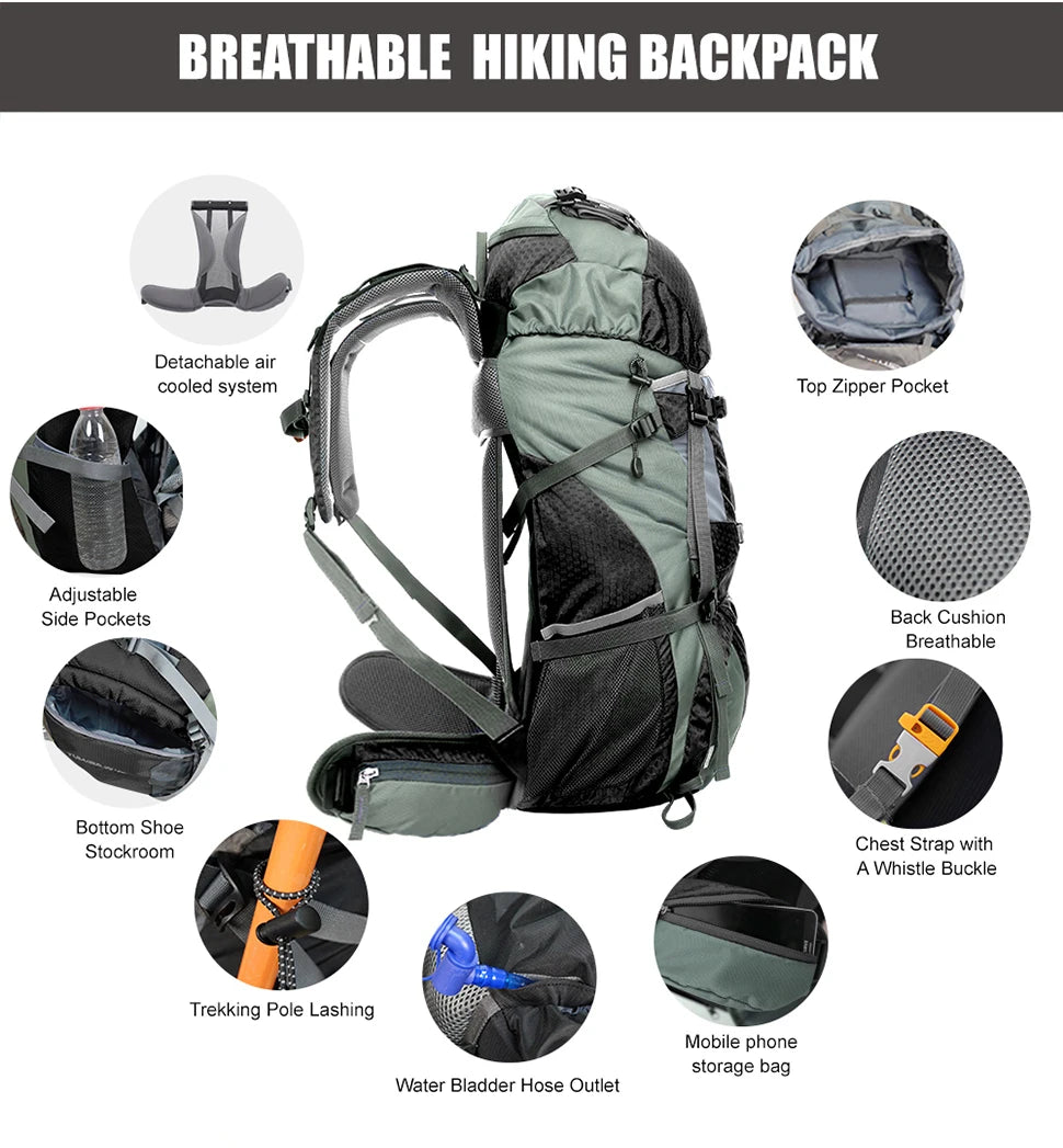 Explorer Internal Frame Backpack with Rain Cover