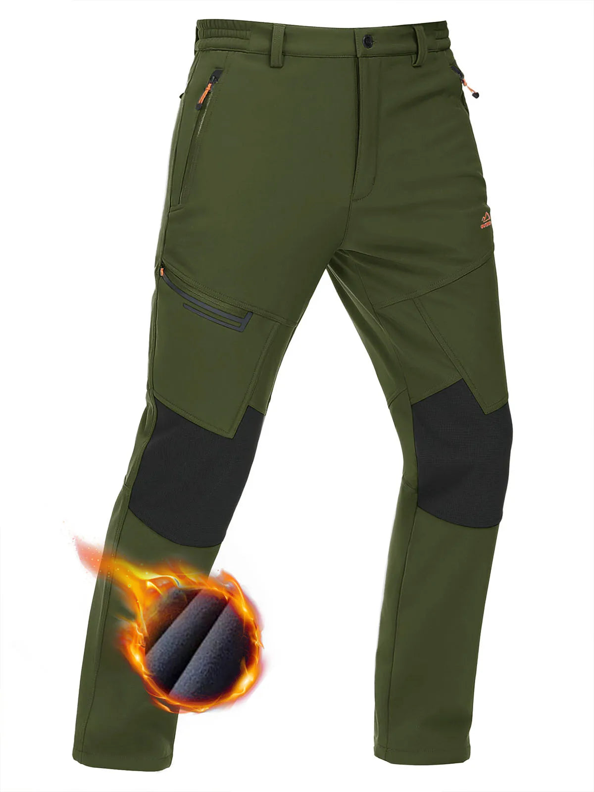 Waterproof Men's Winter Thicken Fleece  Hiking Pants