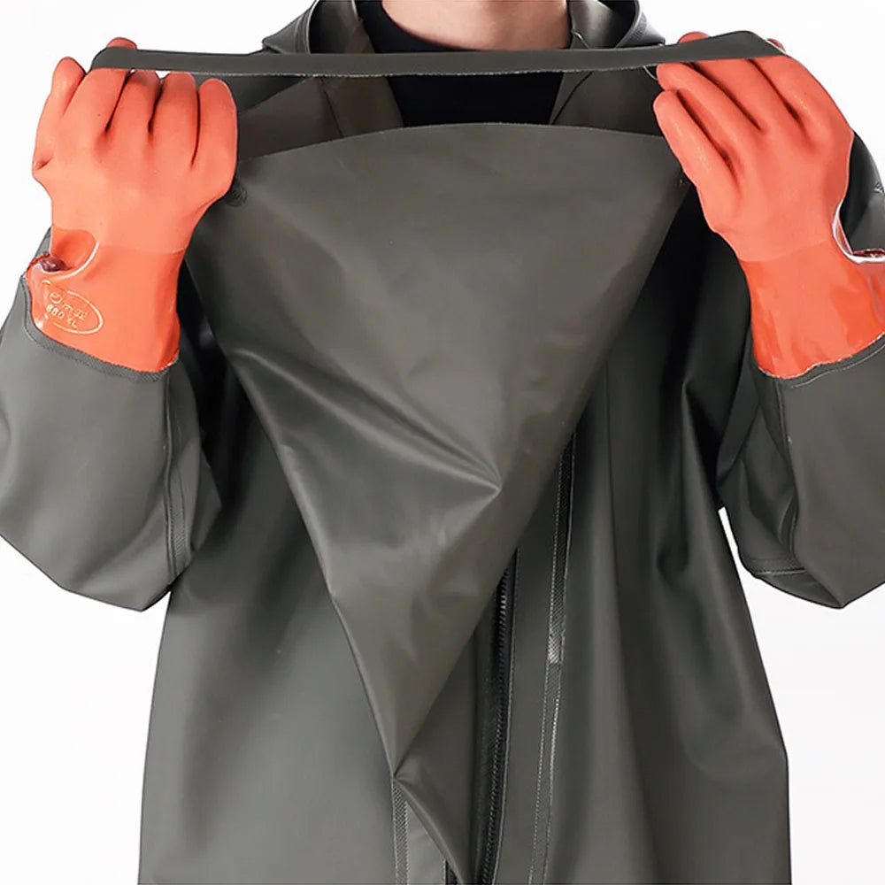 Men's Hooded Long Sleeve Waterproof  Waders