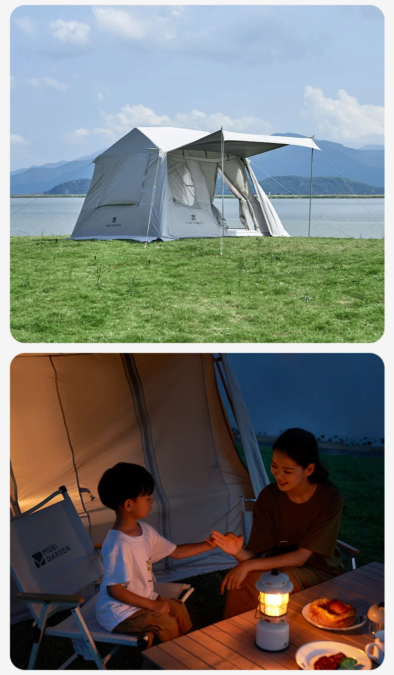 5.9 Outdoor Camping Vinyl Rainproof Sunscreen Tent