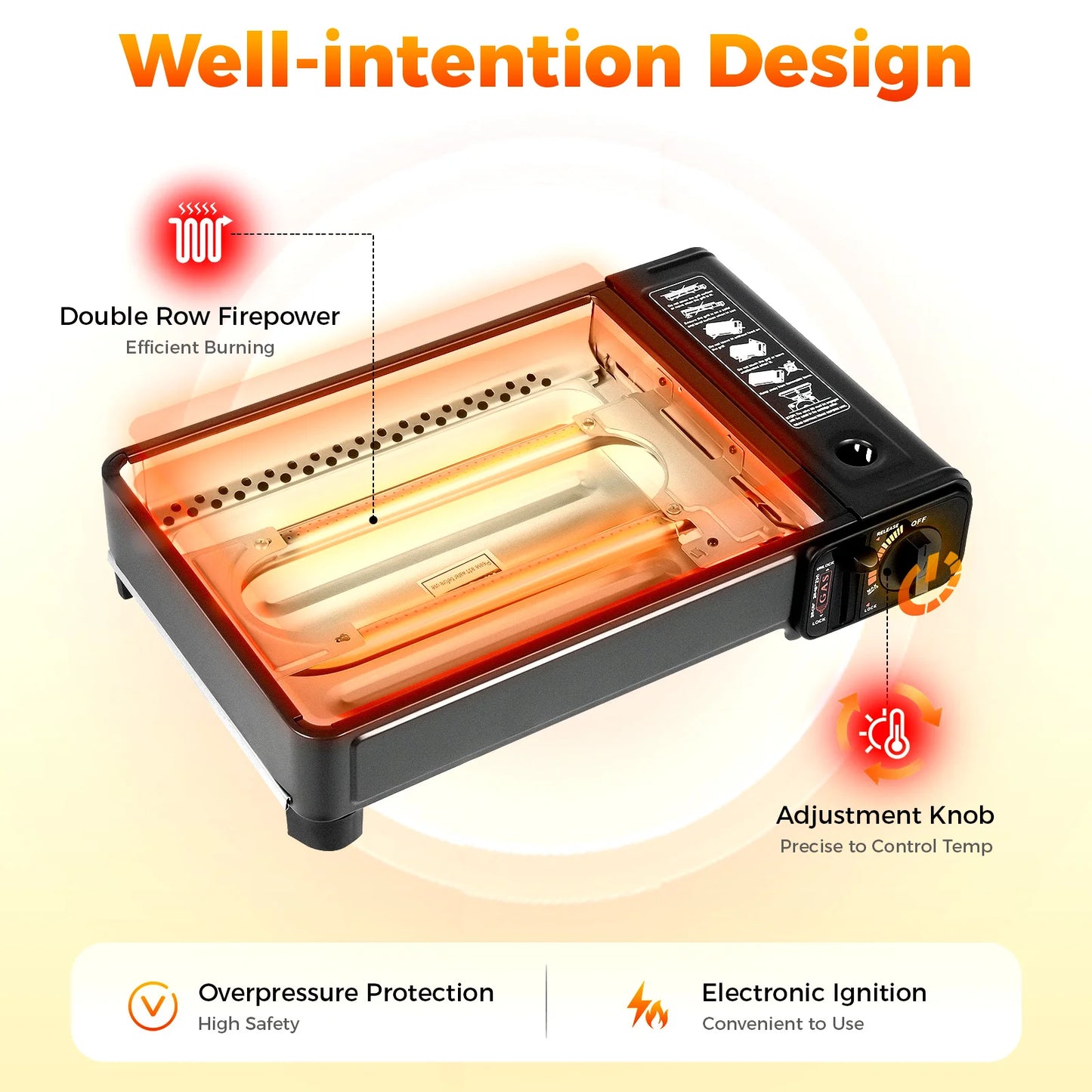 Portable Gas Camping Grill Butane Gas Stove For
