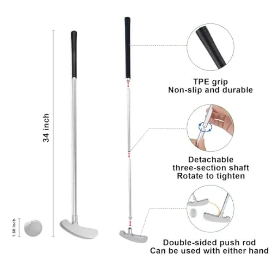 Indoor Outdoor Golf Putting Mat with Ball Return