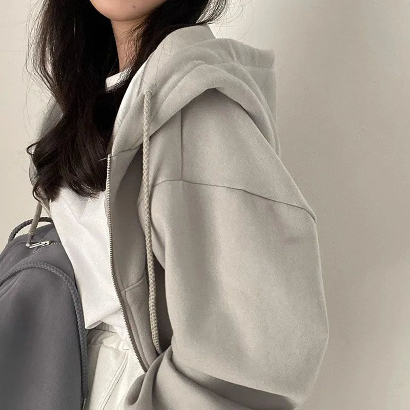 Autumn Winter Hooded Hoodies Women Casual Streetwear