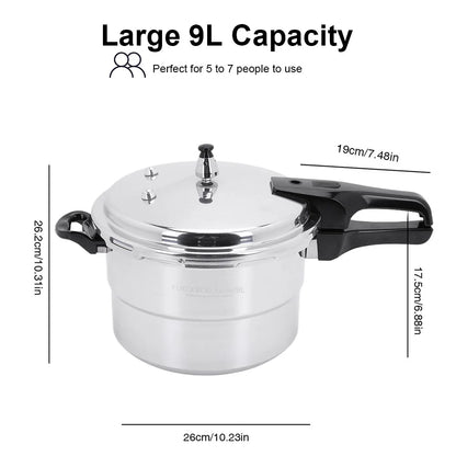 Aluminum Pressure Cooker with Steaming Plate