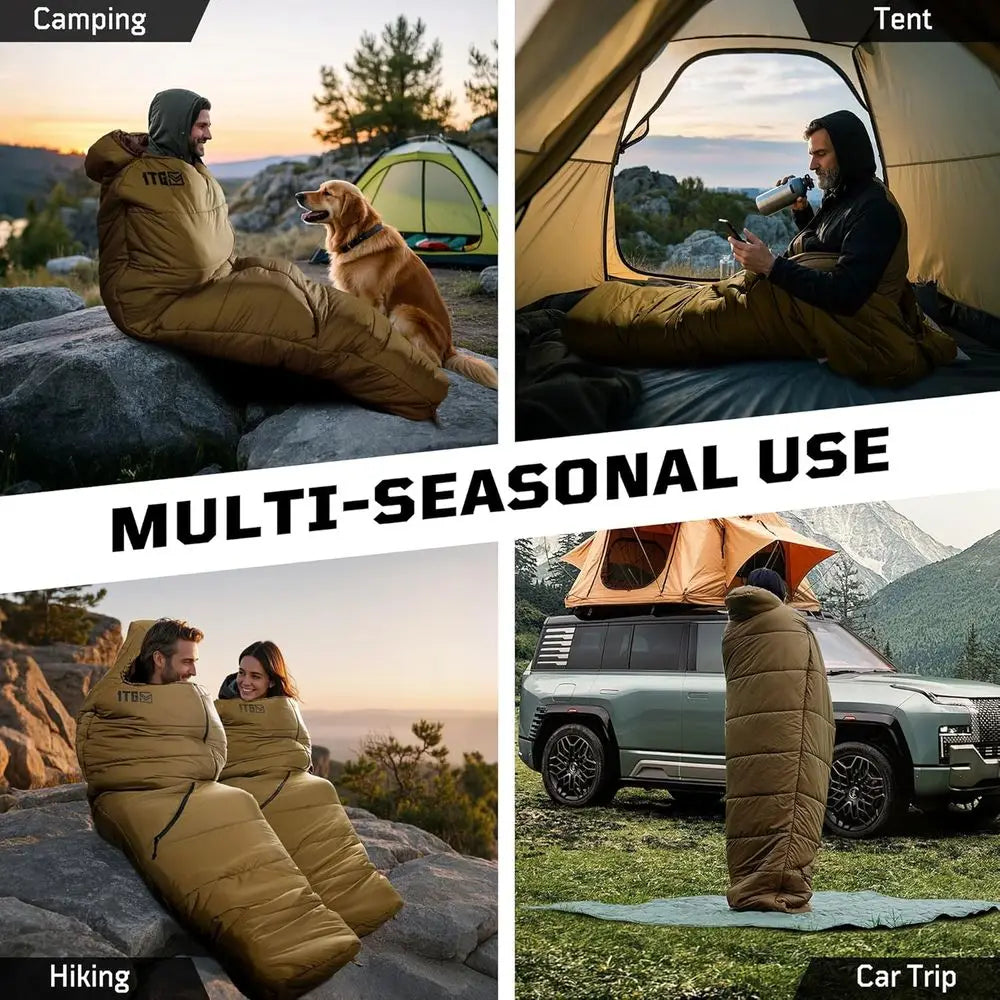 Cold Weather Lightweight Mummy Sleeping Bag