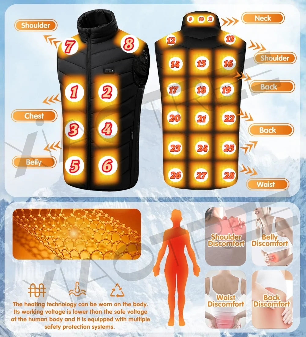 Heated Winter Womens /Men Electric Coats and Vests
