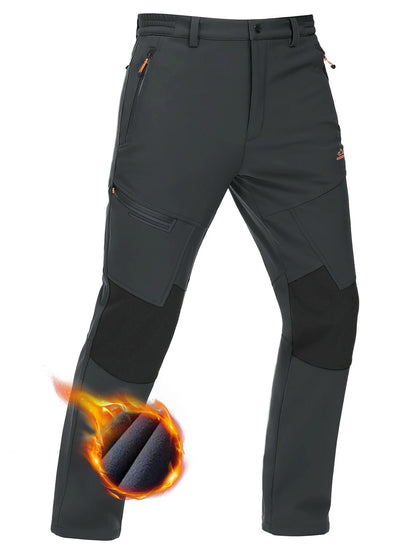 Waterproof Men's Winter Thicken Fleece  Hiking Pants